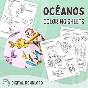 Océanos Coloring Sheets